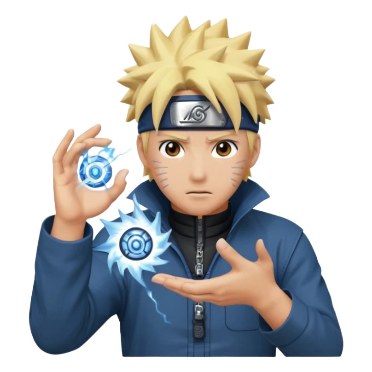 Naruto Holding a Rasangen in hand sticker