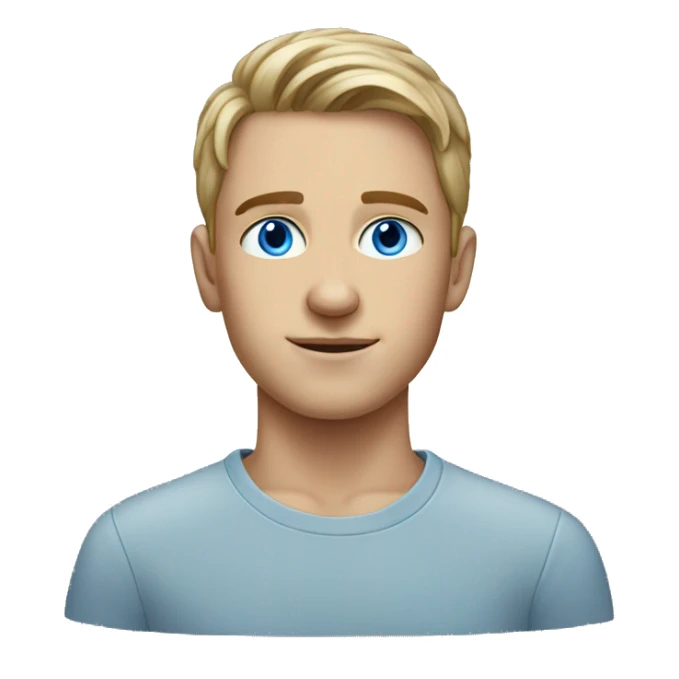 portrait of a young man with blue eyes sticker