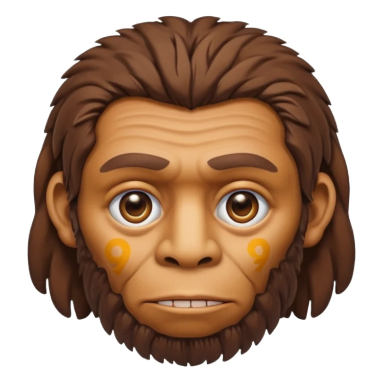 neanderthal con emojis de dolares en los ojos sticker