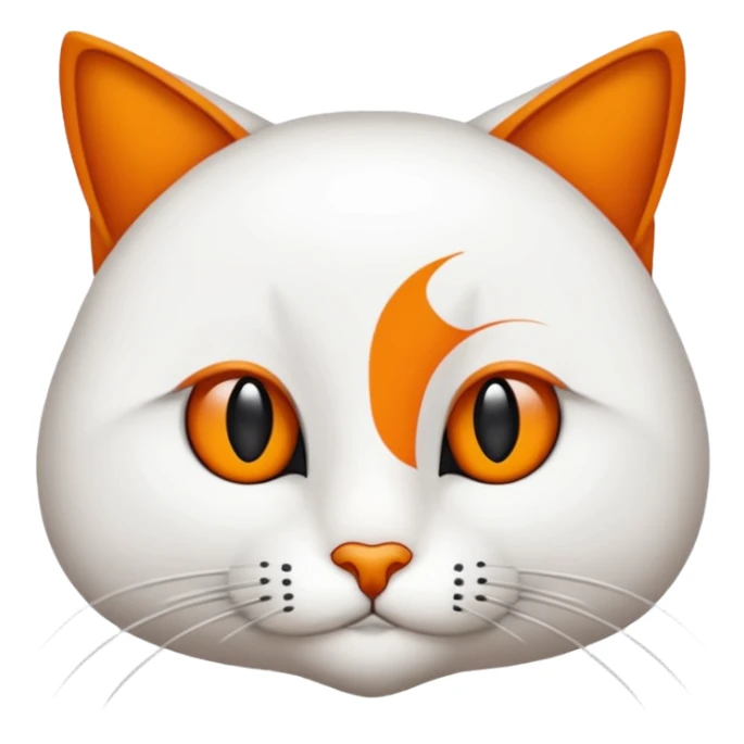 Kedi şeklinde Gülen bir yüz sticker