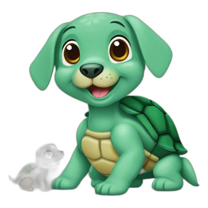 Tortue qui promène un chien sticker