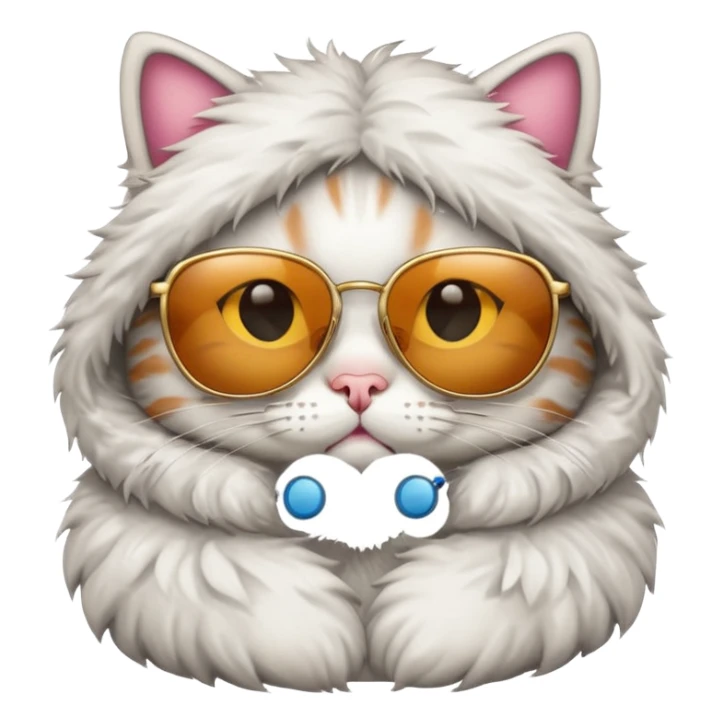 cat wearing sunglasses sticker
