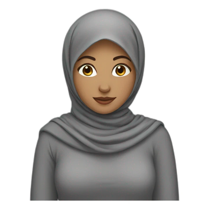 girl in grey hijab sticker