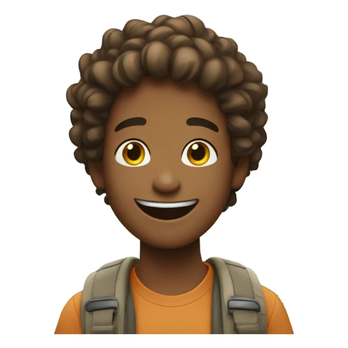 happy boys outdoors with smiles sticker