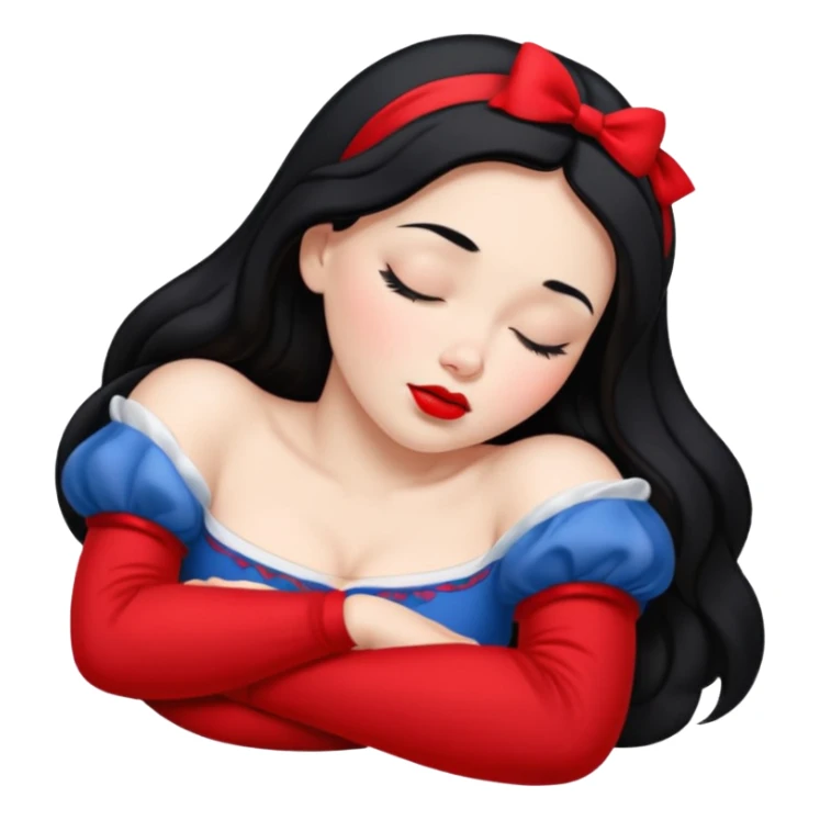sleeping snow white sticker