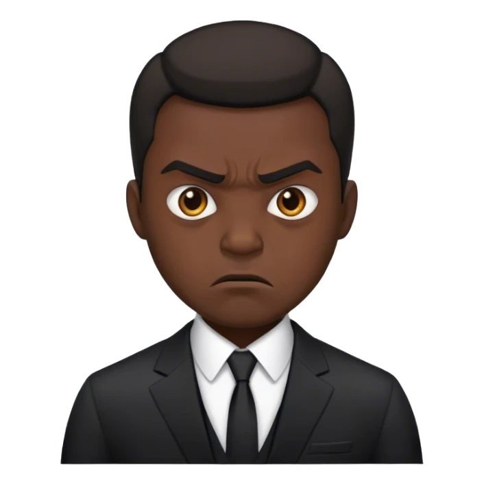 segurança homem de preto, furioso sticker