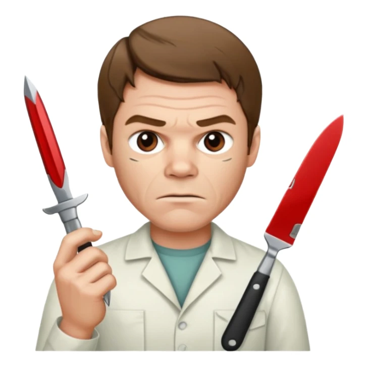 dexter Morgan with scalpel knife sticker