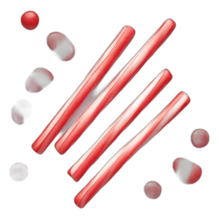 À sugar sticks red and White of candy  sticker