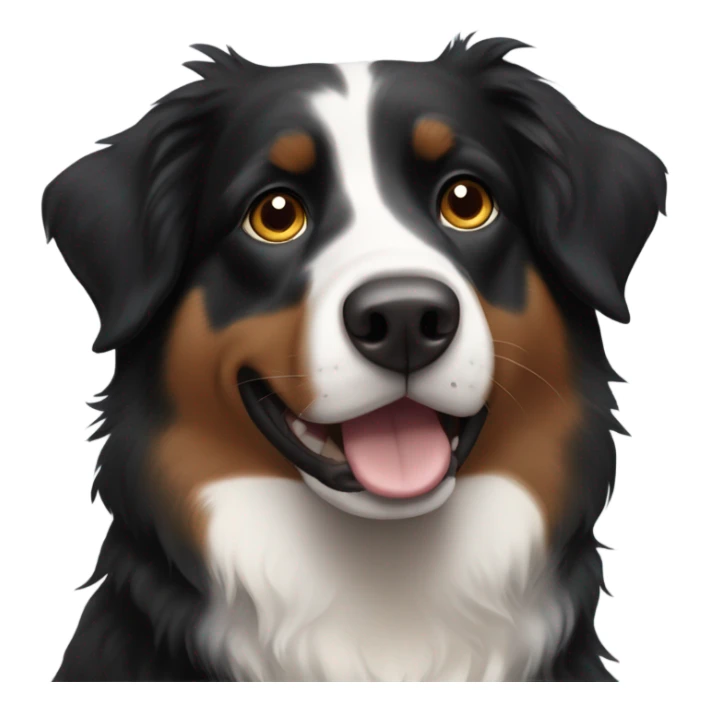 black australian shepherd with brown around his eyes sticker