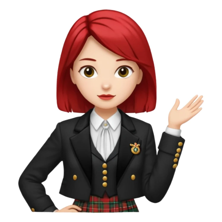 woman wearing scottish traditional clothes sticker