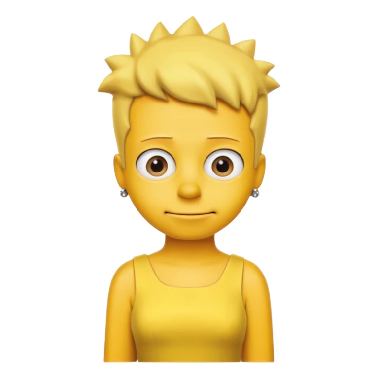 bart Simpson complete yellow with yellow  dress sticker