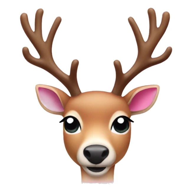 A Christmassy deer pink but not a pink deer  sticker
