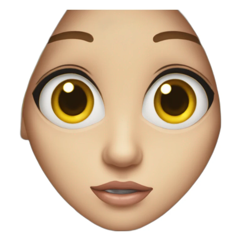 Wide eyes and a mouth a gape sticker