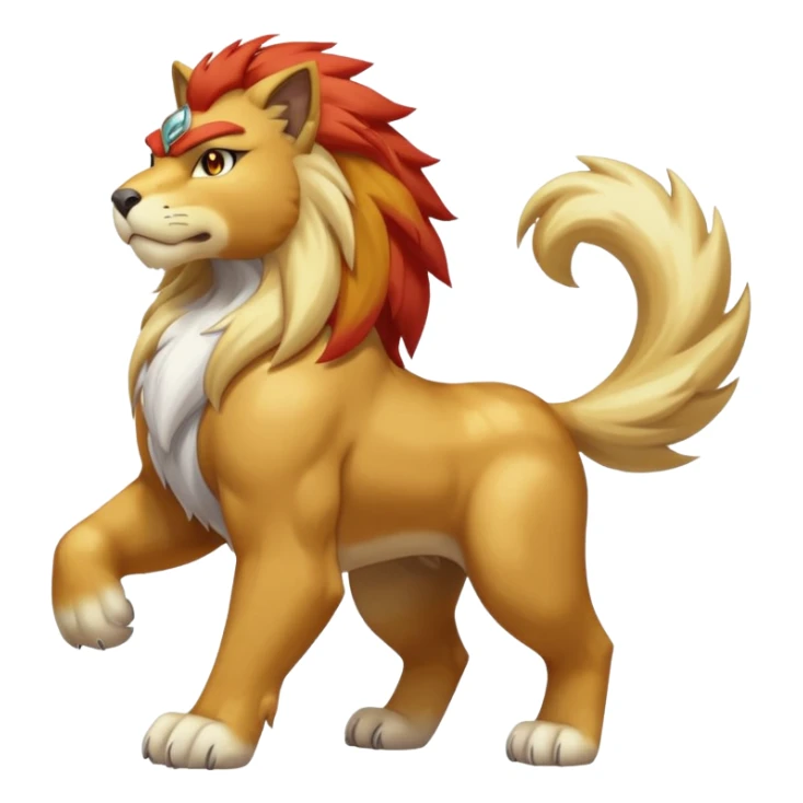White Shiny Anthro Entei-feline-cat (full body) sticker