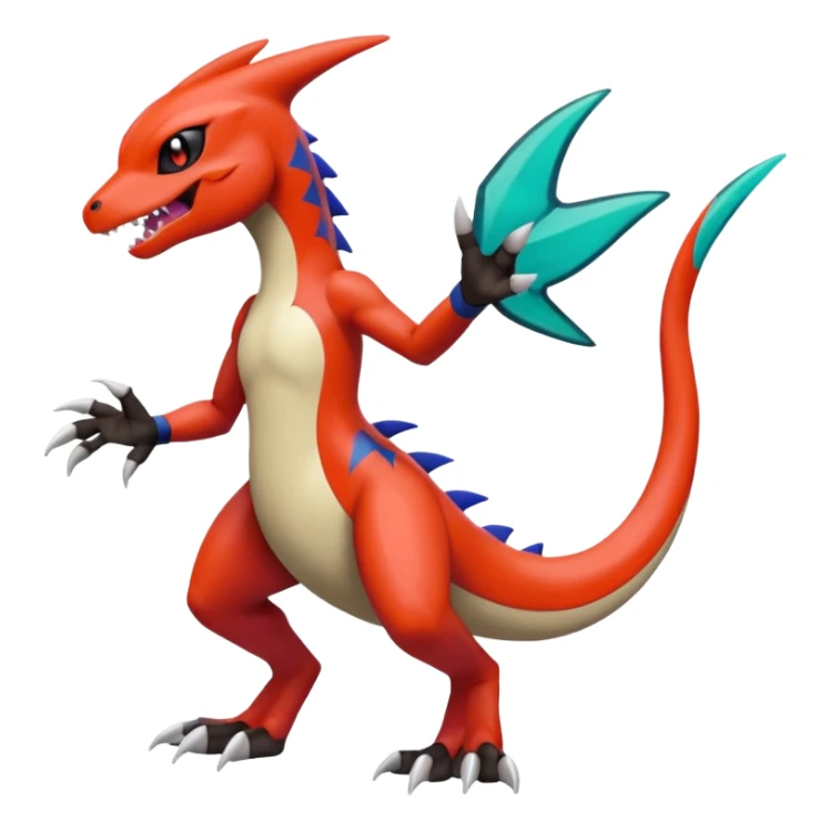 Meloetta-Guilmon-Garchomp-Pokémon-Fakémon-creature sticker