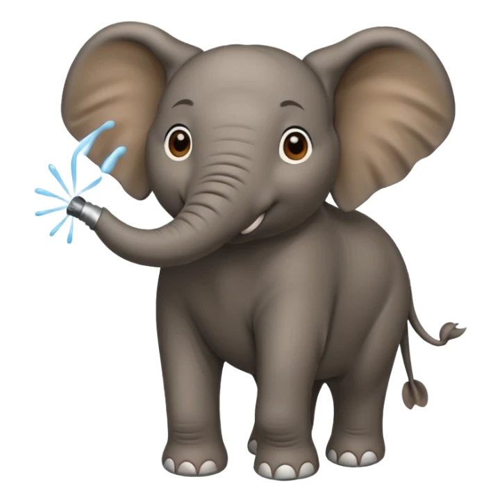 Elephant shooting poop out it’s trunk sticker