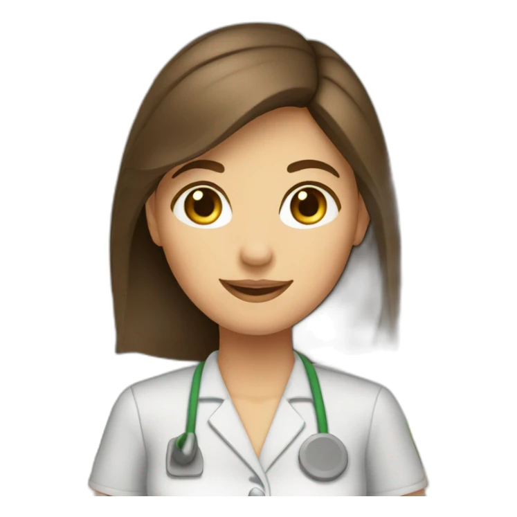 Florist receptionist girl with brown hair sticker