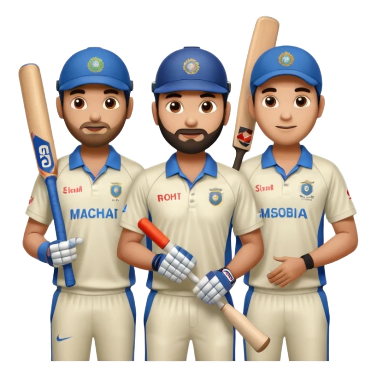 Virat Kohli and rohit sharma and ms dhoni sticker