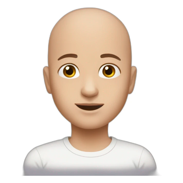 Evey Hammond no hair with bald head sticker