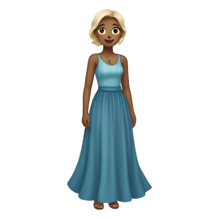 fair girl in long dress sticker