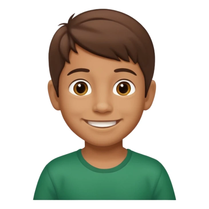 A 5 year old mexican boy with brown hair sticker