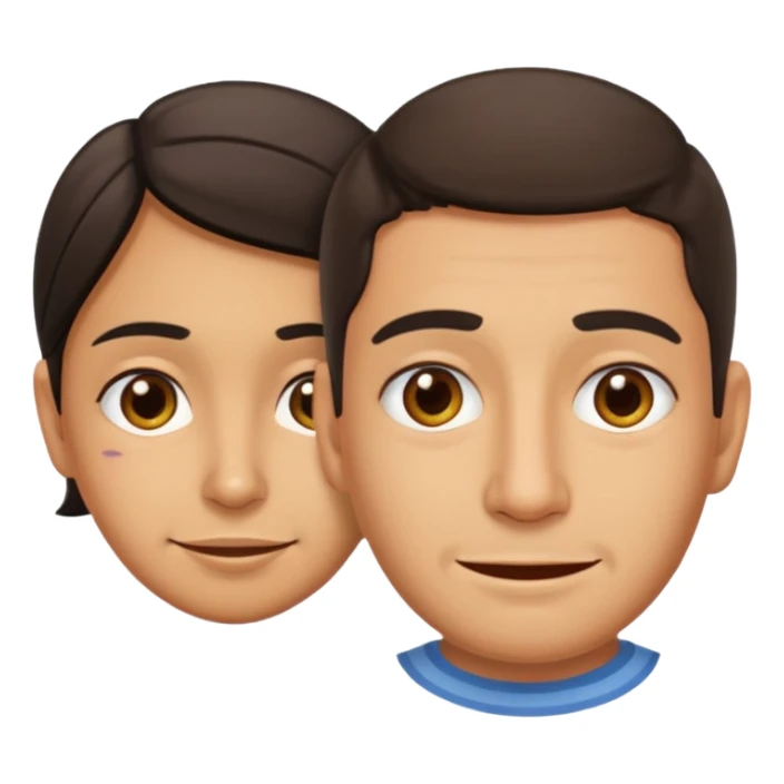 a happy and a sad spanish emoji sticker