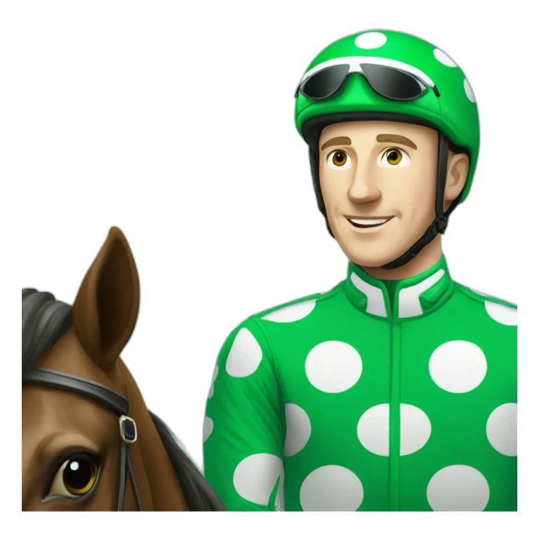 paul townend green polka dot jockey sticker