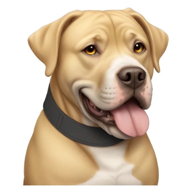 Grey American bully and golden Labrador hug sticker