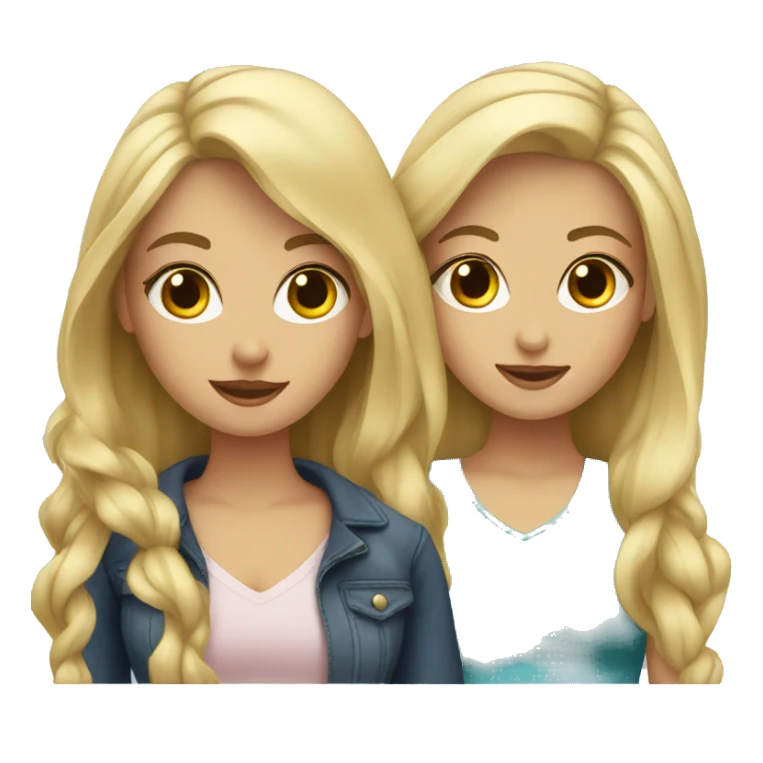 blonde and brunette girlfriends sticker