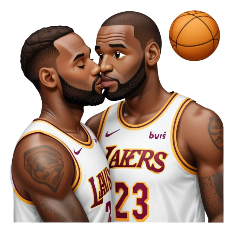 LeBron James kiss LeBron James sticker