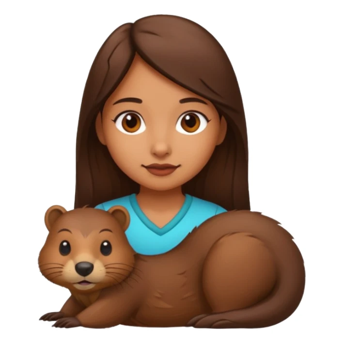 girl beaver sticker