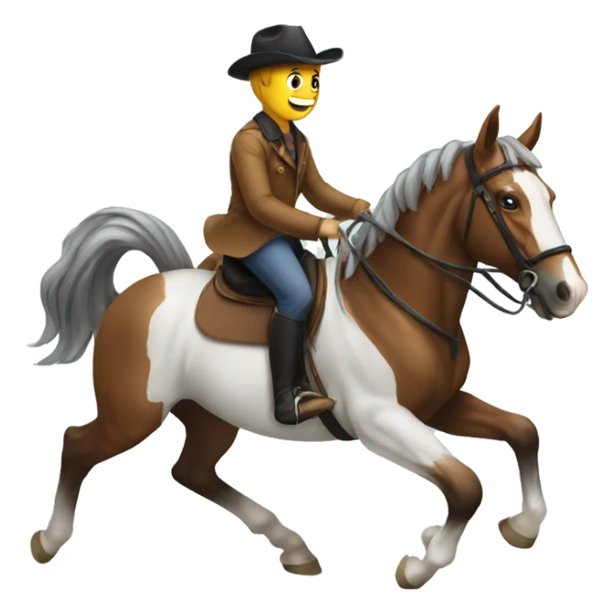 A horse riding a horse  sticker