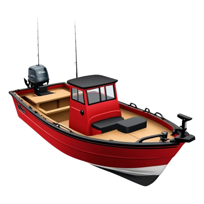 Fishing Boat - Lund 1775 Crossover XS (Model Year: 2022) (Iconic colour: Red with black trim) sticker