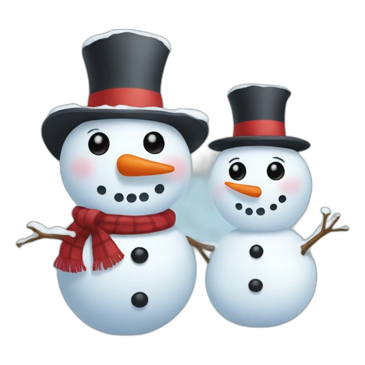 snowman and snowman woman sticker