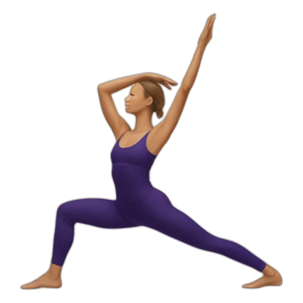 Svarga Dvijasana yoga pose bird of paradise sticker