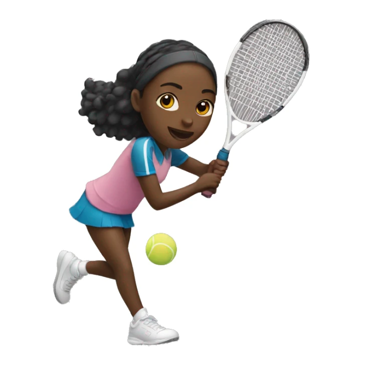 black girl playing tennis  sticker