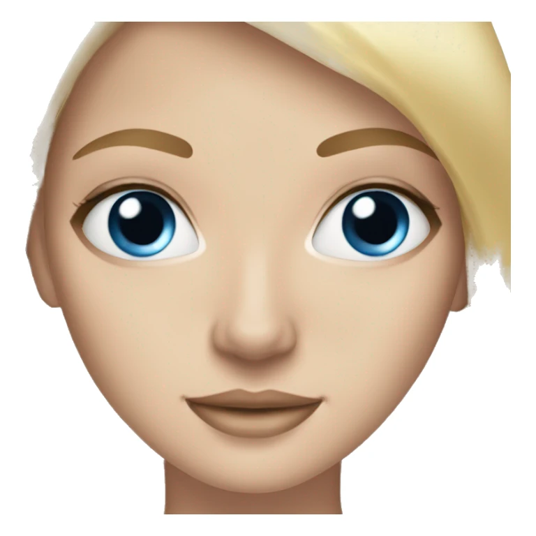 skincare white woman blonde blue eyes sticker