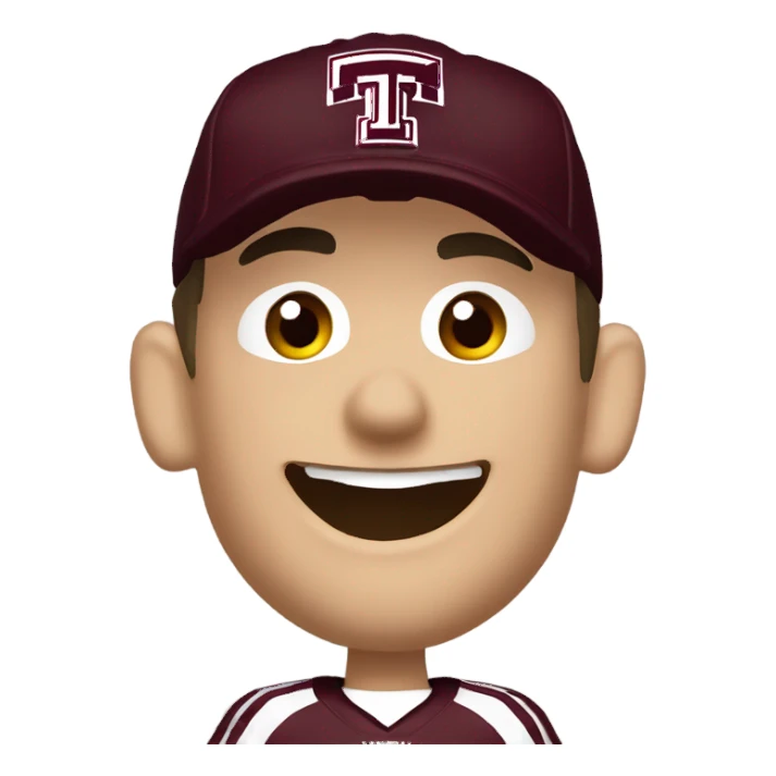Johnny manziel in a Texas a&m maroon uniform holding up one thumb  sticker