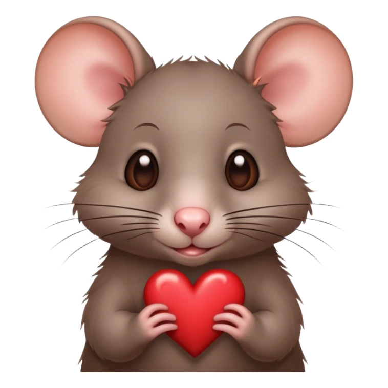 rat with heart eyes sticker