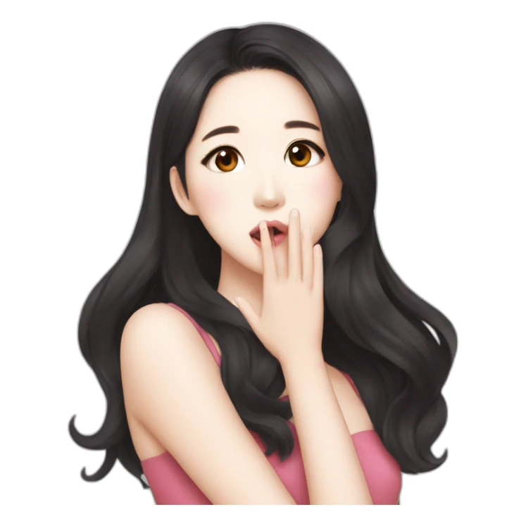 Kim Jisoo Korean idol sending kiss sticker