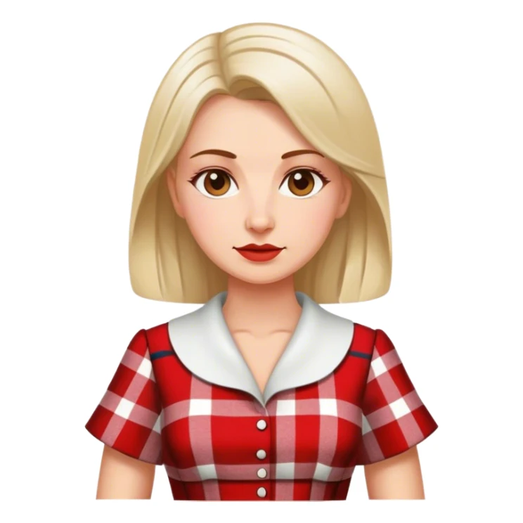  polish woman politician plaid dress sticker