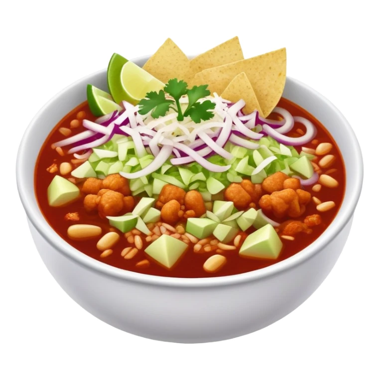 a bowl of pozole rojo, ultra realistic sticker