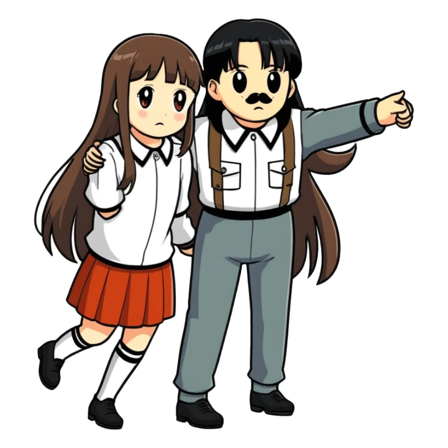 hitler with an anime girl sticker