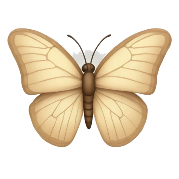 beige butterfly sticker