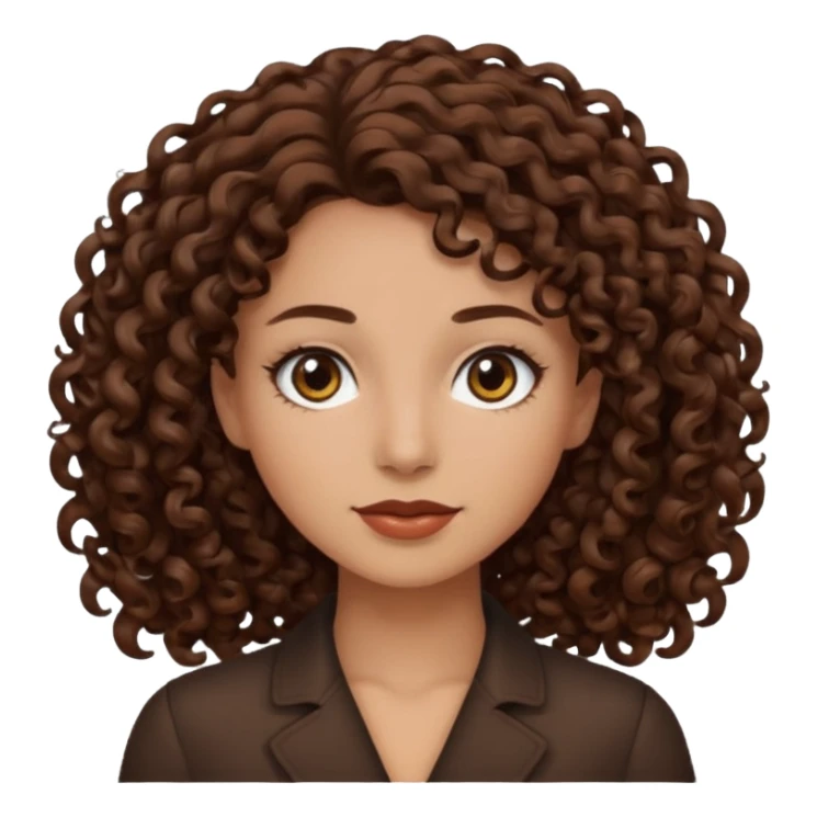 Sou morena, meu cabelo cacheado castanho médio escuro e meus olhos é castanho escuro sticker