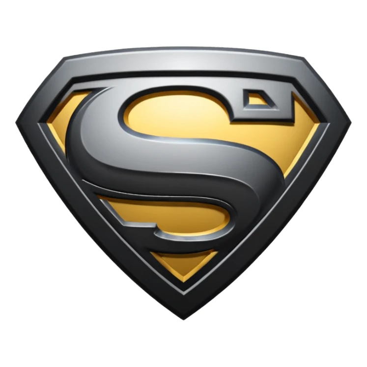 Superman Symbol Man of Steel black sticker