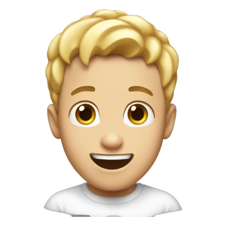 white The boy is very excited about the release of IOS 18 sticker