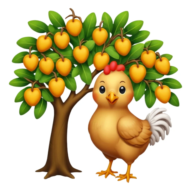 make the chicken bigger and remove the leaves from the tree sticker