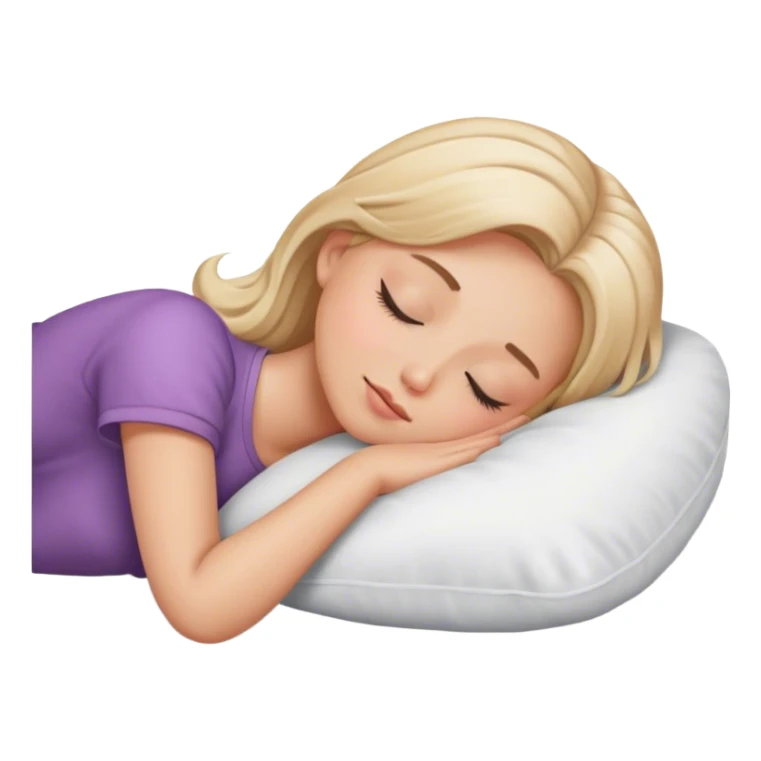 Blonde girl sleeping on a pillow sticker