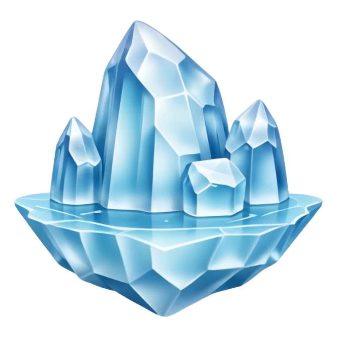 A 3D iceberg in Apple Memoji style
 sticker